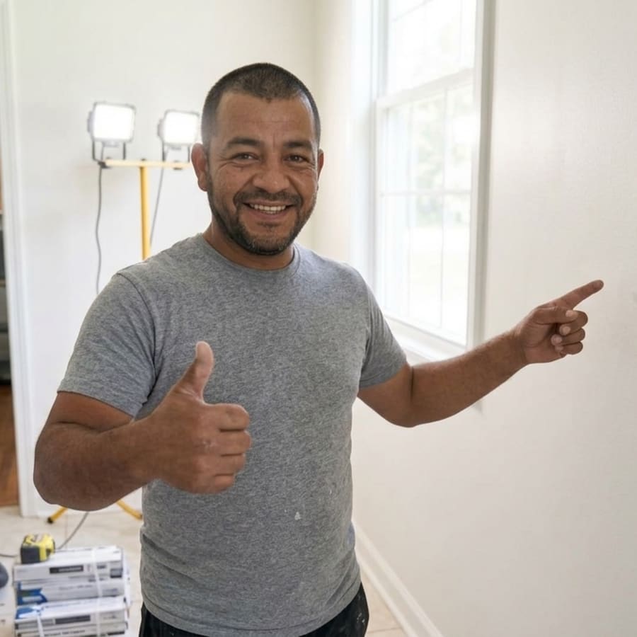 Licensed A1 Pro handyman finishing a completed repair