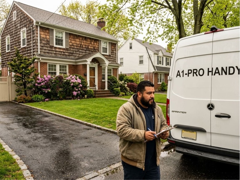 A1 Pro Handyman technician preparing a free on-site estimate