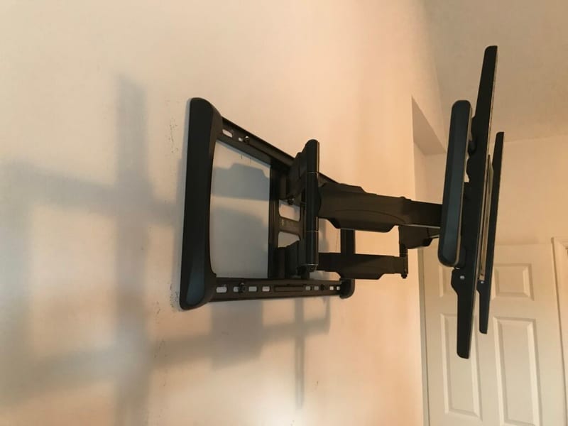 TV wall-mount bracket installation